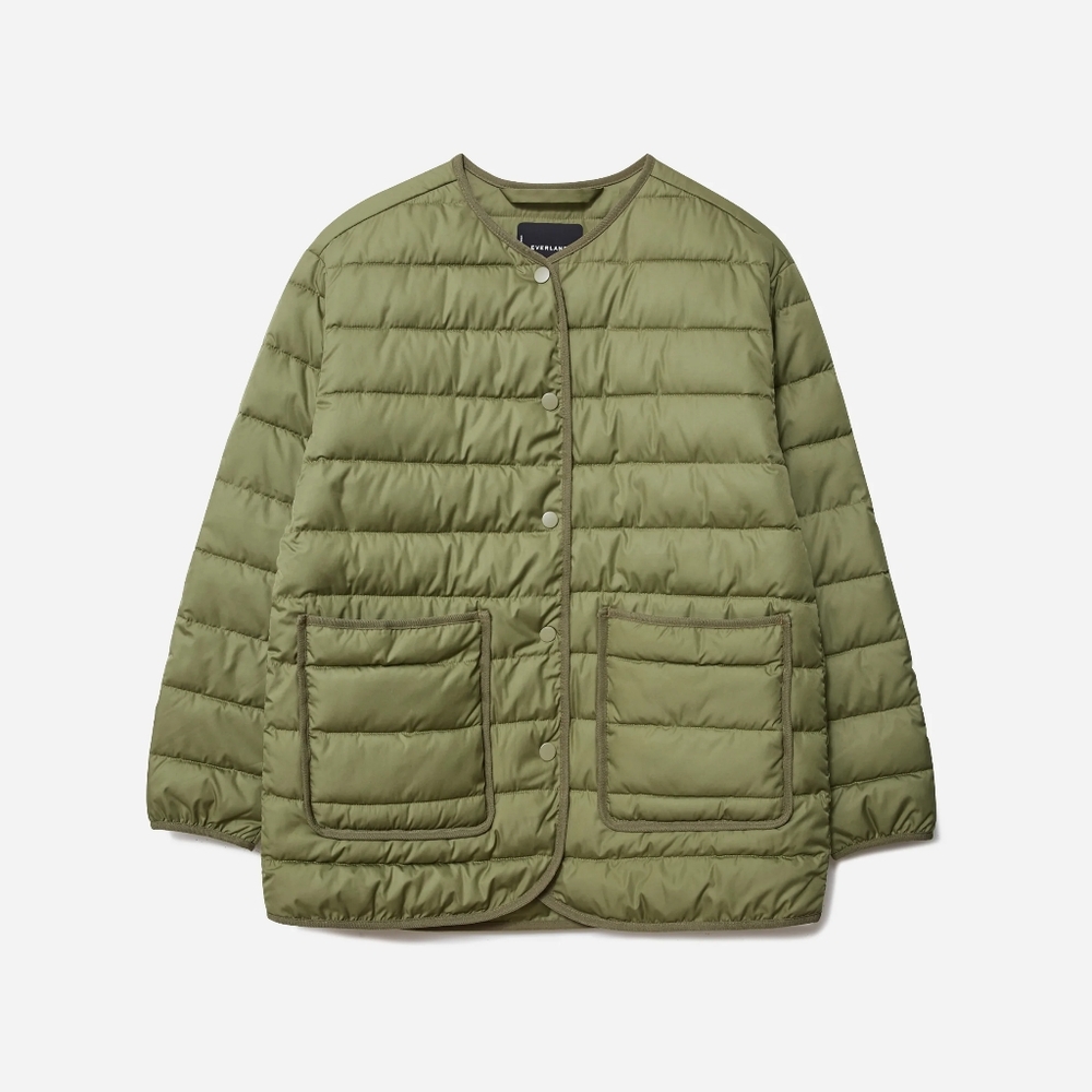 Everlane The Renew Channeled Liner, green, size small